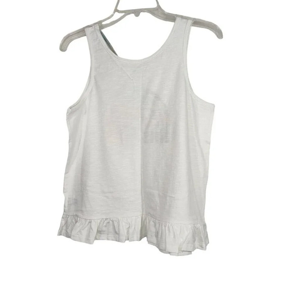 Lot of 3 Cat and Jack White Peach Gray Peplum Tank Top Girls XL 14 16 PLUS NEW - Picture 3 of 9